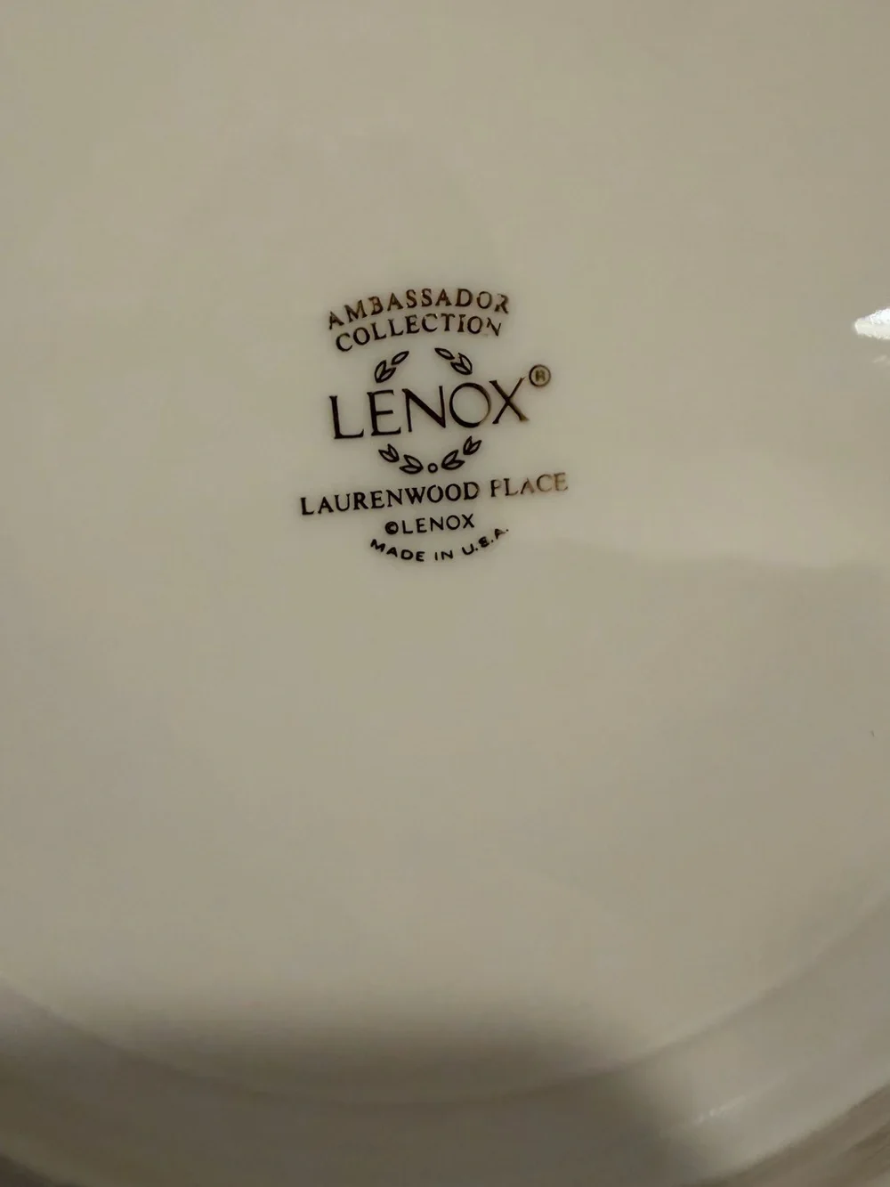 Lenox Laurenwood Place Ambassador Collection Salad Plate 8” Gold Trim USA